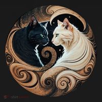 Cats Yin Yang T-Shirt thumb 7