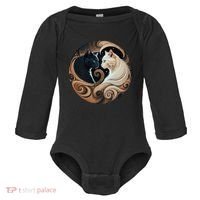 Cats Yin Yang Baby Long Sleeve Bodysuit thumb 0