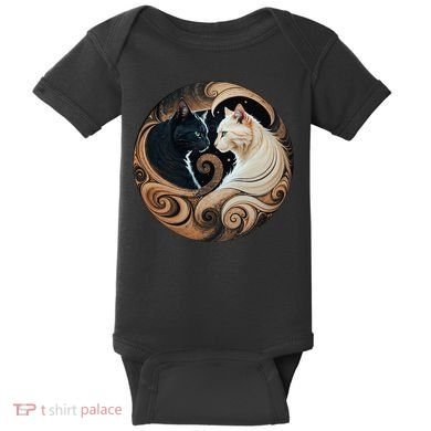 Cats Yin Yang Baby Bodysuit