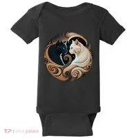 Cats Yin Yang Baby Bodysuit thumb 0