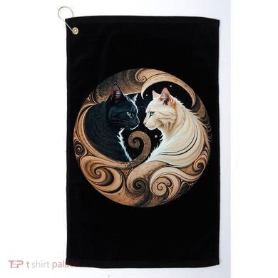 Cats Yin Yang Golf Towel