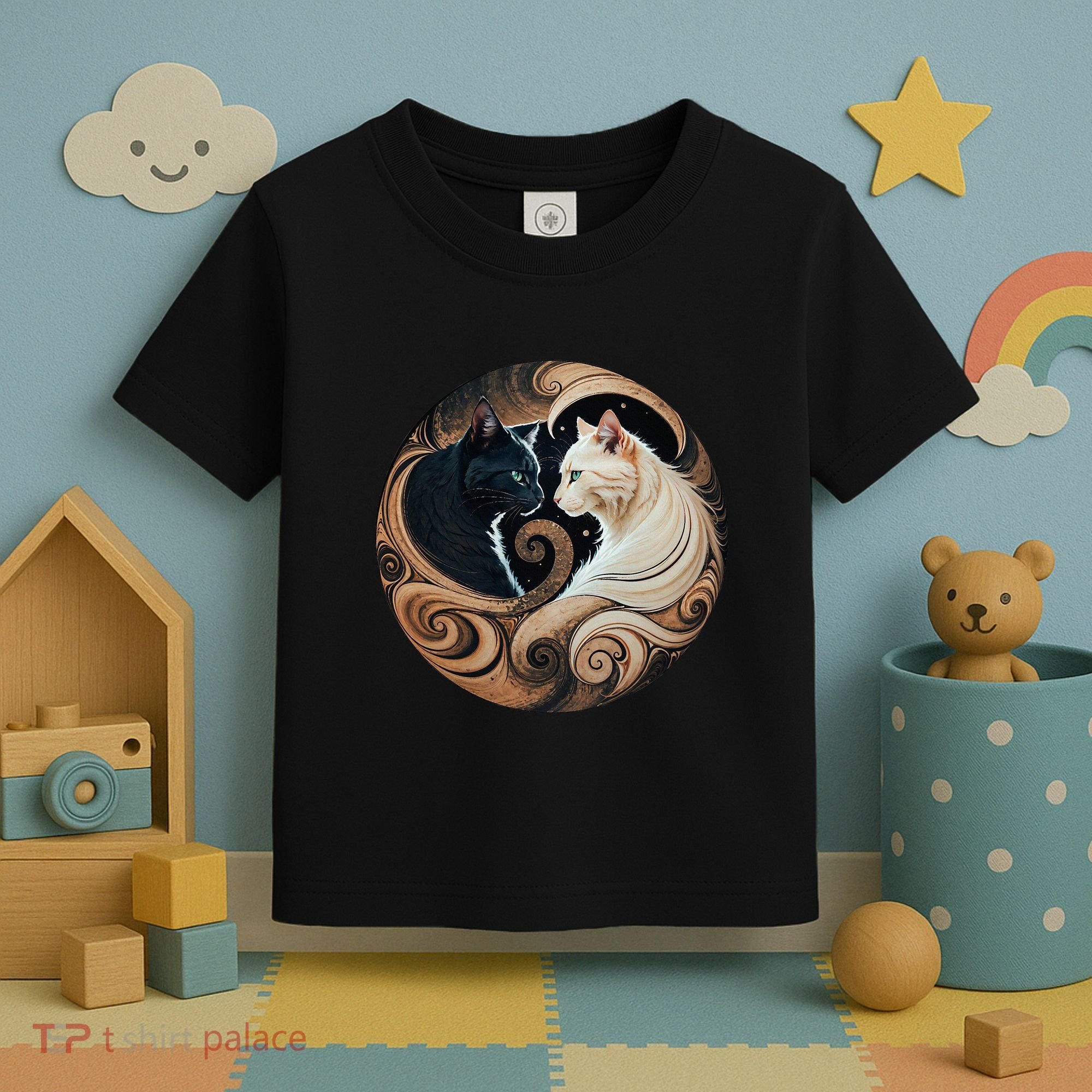 Cats Yin Yang Toddler T-Shirt