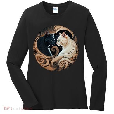 Cats Yin Yang Women's Long Sleeve Shirt
