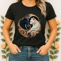 Cats Yin Yang Women's T-Shirt thumb 2