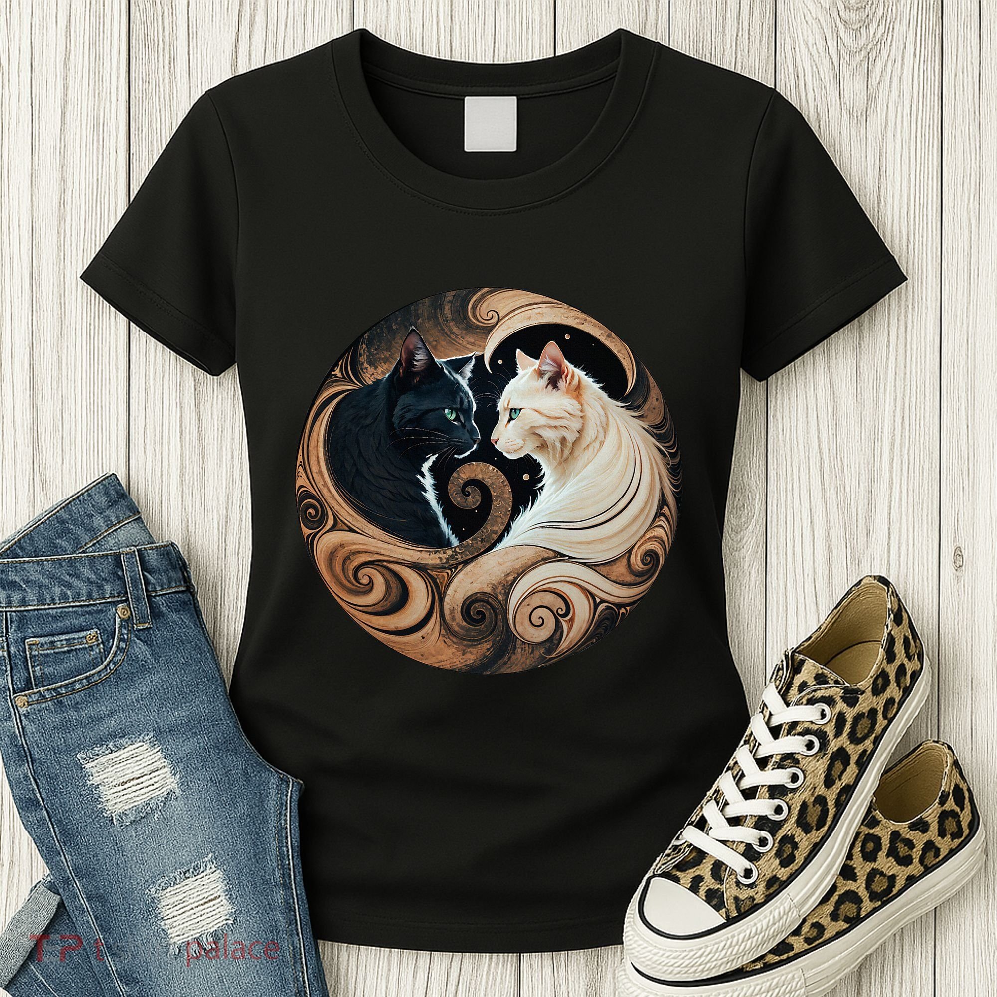 Cats Yin Yang Women's T-Shirt