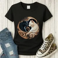 Cats Yin Yang Women's T-Shirt thumb 3