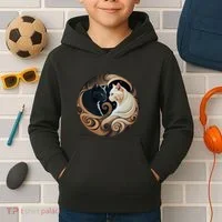 Cats Yin Yang Kids Hoodie thumb 2