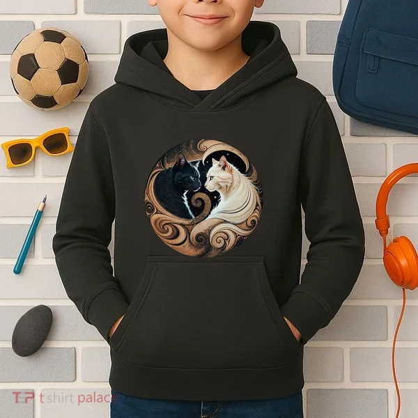 Cats Yin Yang Kids Hoodie