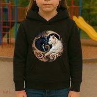 Cats Yin Yang Kids Hoodie thumb 3