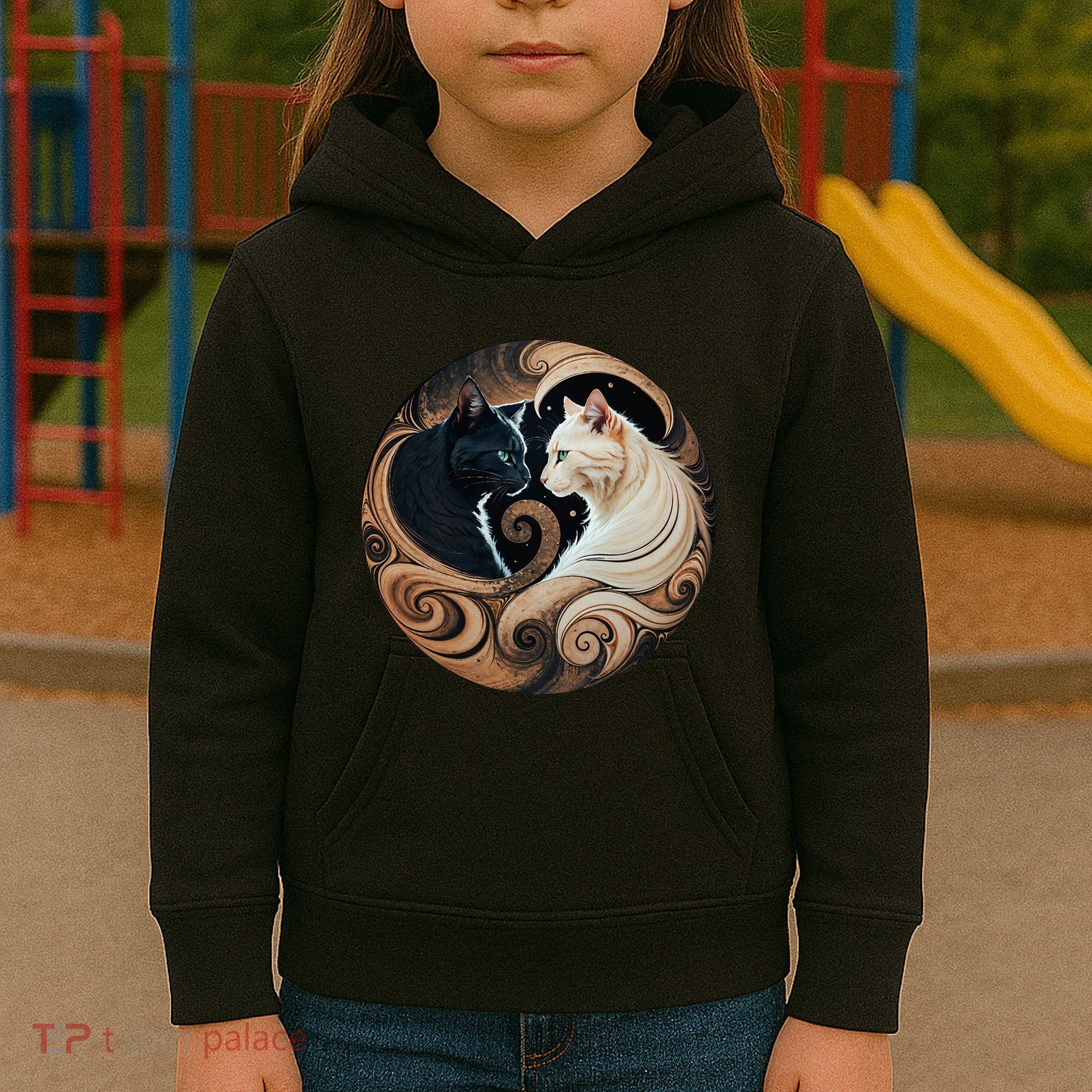 Cats Yin Yang Kids Hoodie