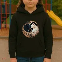 Cats Yin Yang Kids Hoodie thumb 3