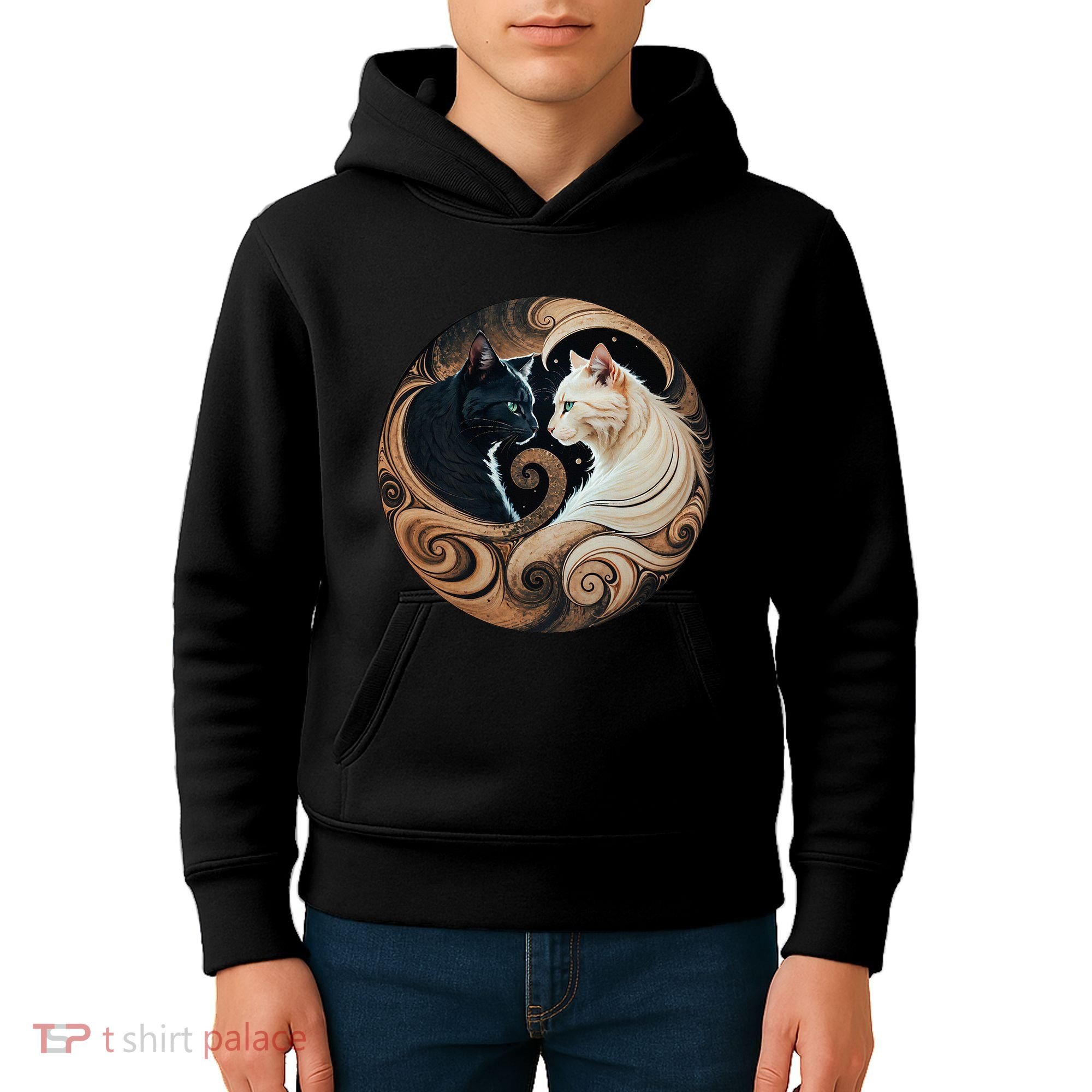 Cats Yin Yang Kids Hoodie
