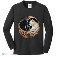 Cats Yin Yang Kids Long Sleeve Shirt thumb 0