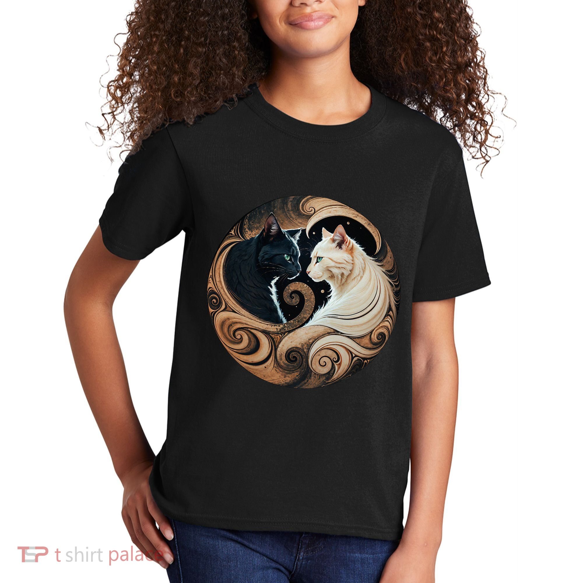 Cats Yin Yang Kids T-Shirt