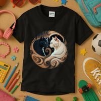 Cats Yin Yang Kids T-Shirt thumb 3