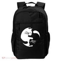 Cat Yin Yang Peace Loving Interconnected Great Gift Idea Meaningful Gift Backpack thumb 0