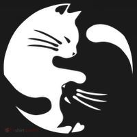 Cat Yin Yang Peace Loving Interconnected Great Gift Idea Meaningful Gift Bucket Hat thumb 4