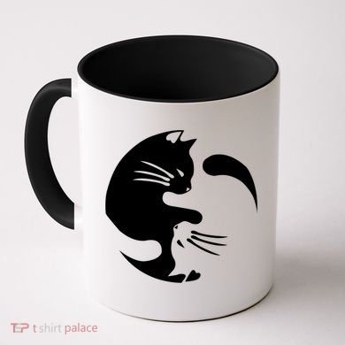 Cat Yin Yang Peace Loving Interconnected Great Gift Idea Meaningful Gift Coffee Mug