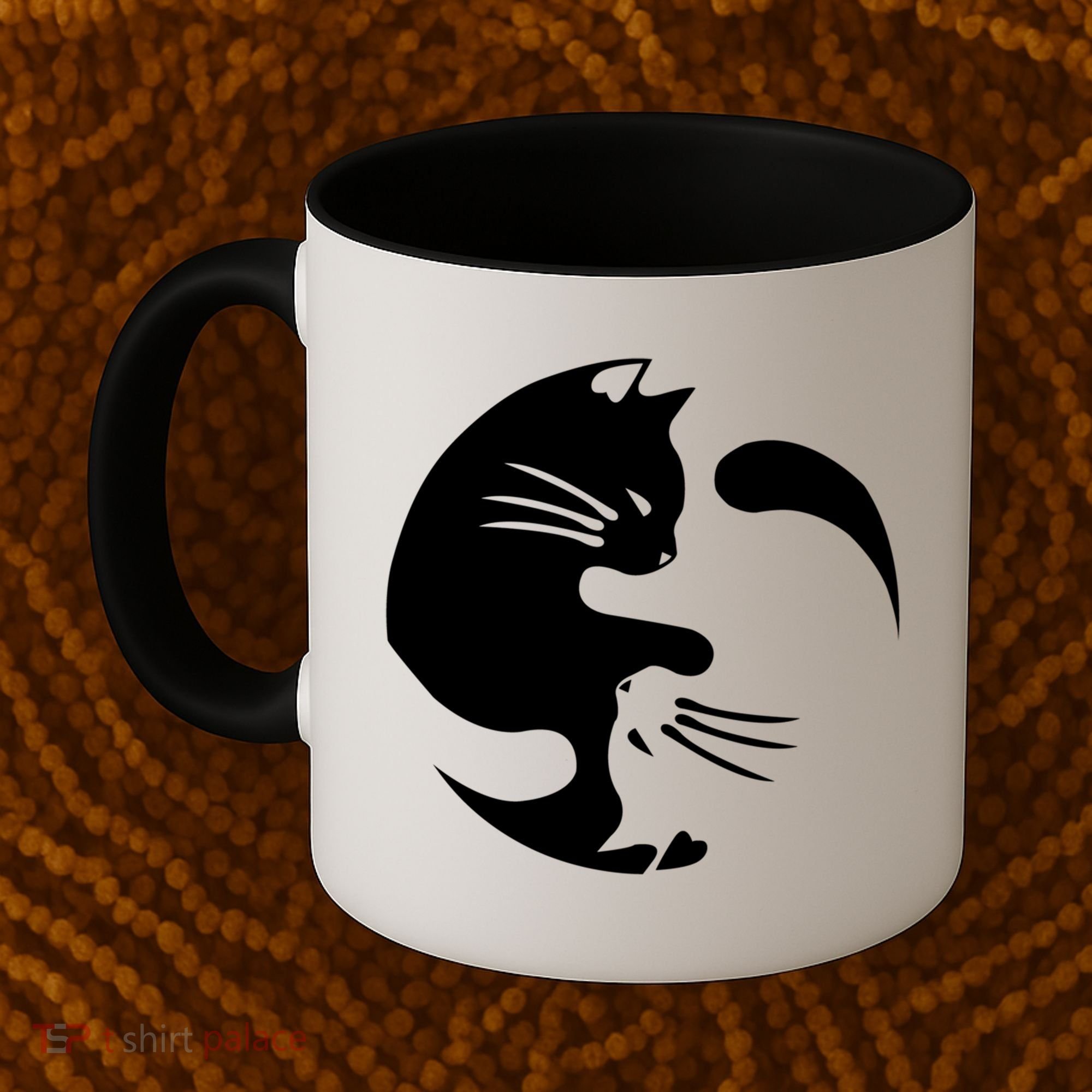 Cat Yin Yang Peace Loving Interconnected Great Gift Idea Meaningful Gift Coffee Mug