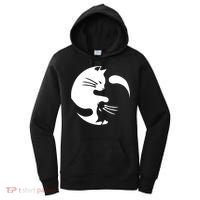 Cat Yin Yang Peace Loving Interconnected Great Gift Idea Meaningful Gift Women's Hoodie thumb 0