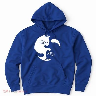 Cat Yin Yang Peace Loving Interconnected Great Gift Idea Meaningful Gift Hoodie