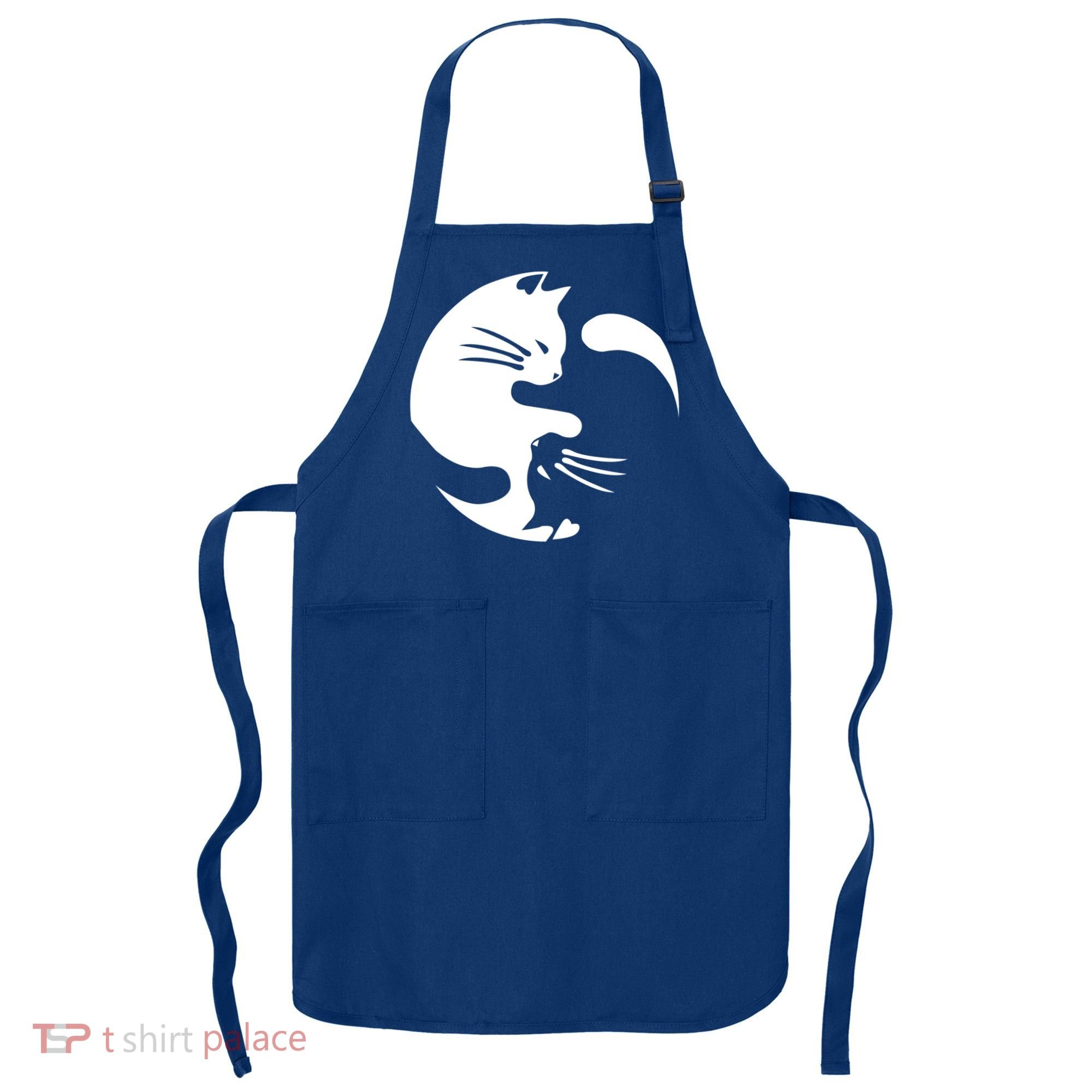 Cat Yin Yang Peace Loving Interconnected Great Gift Idea Meaningful Gift Apron