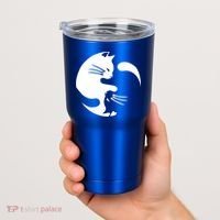 Cat Yin Yang Peace Loving Interconnected Great Gift Idea Meaningful Gift Tumbler thumb 2