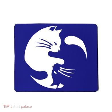 Cat Yin Yang Peace Loving Interconnected Great Gift Idea Meaningful Gift Mousepad