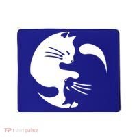 Cat Yin Yang Peace Loving Interconnected Great Gift Idea Meaningful Gift Mousepad thumb 0