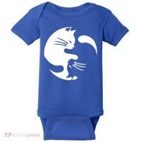 Cat Yin Yang Peace Loving Interconnected Great Gift Idea Meaningful Gift Baby Bodysuit thumb 0