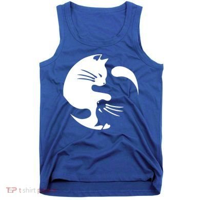 Cat Yin Yang Peace Loving Interconnected Great Gift Idea Meaningful Gift Tank Top