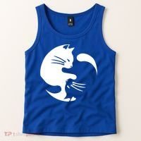 Cat Yin Yang Peace Loving Interconnected Great Gift Idea Meaningful Gift Tank Top thumb 2