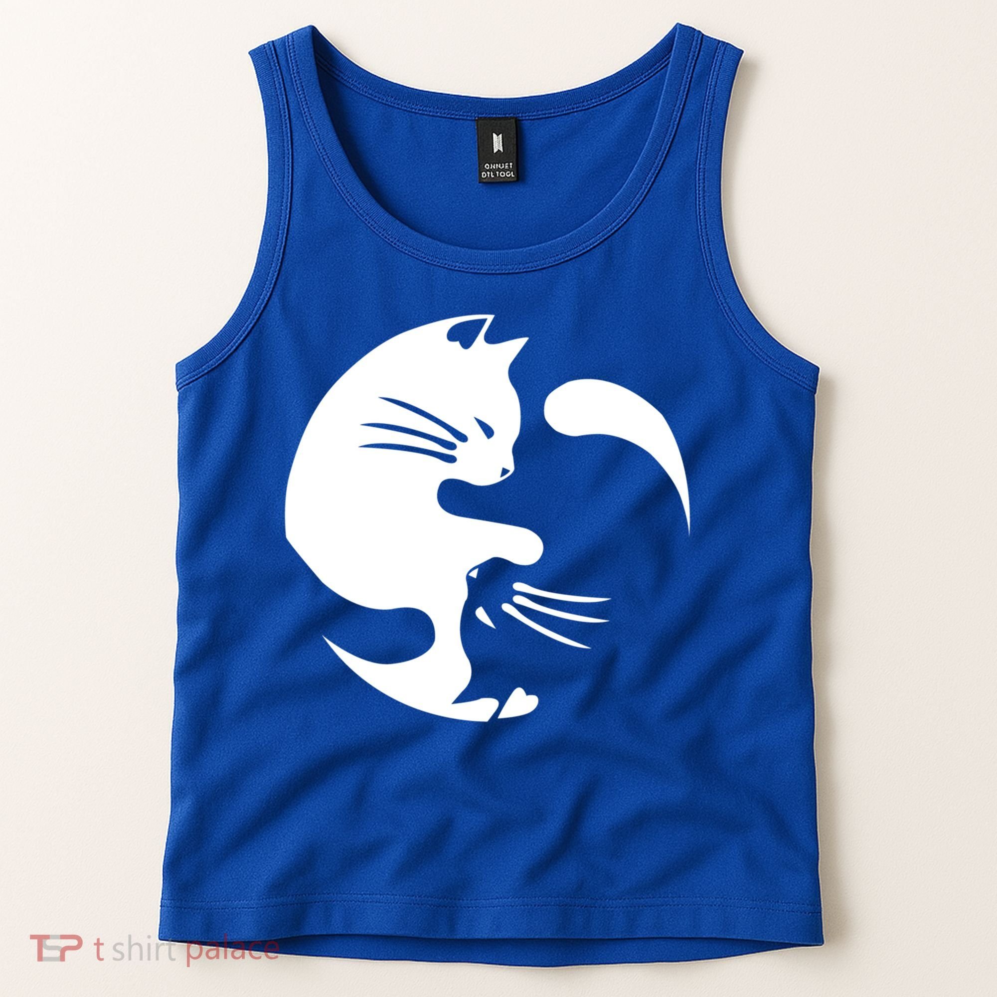Cat Yin Yang Peace Loving Interconnected Great Gift Idea Meaningful Gift Tank Top