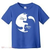 Cat Yin Yang Peace Loving Interconnected Great Gift Idea Meaningful Gift Toddler T-Shirt thumb 0
