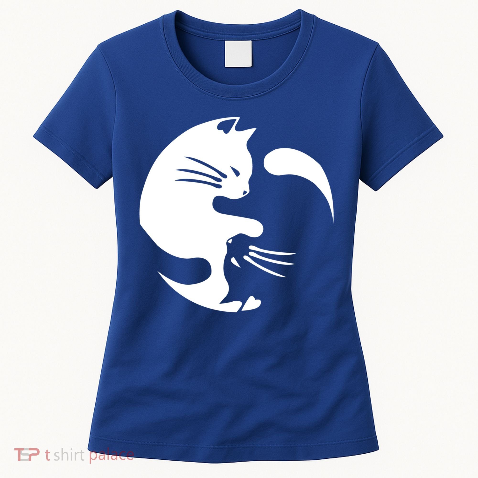 Cat Yin Yang Peace Loving Interconnected Great Gift Idea Meaningful Gift Women's T-Shirt
