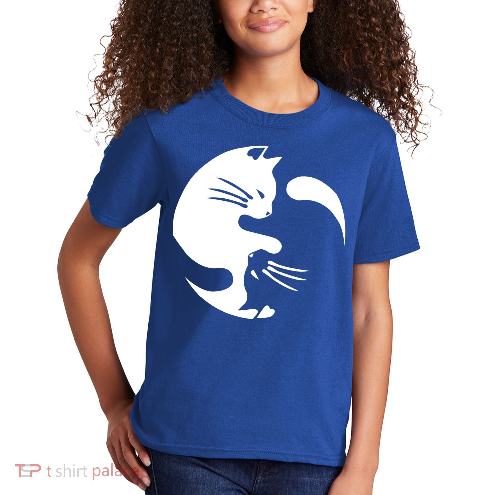 Cat Yin Yang Peace Loving Interconnected Great Gift Idea Meaningful Gift Kids T-Shirt
