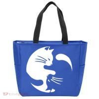Cat Yin Yang Peace Loving Interconnected Great Gift Idea Meaningful Gift Tote Bag thumb 0