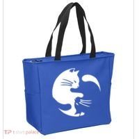 Cat Yin Yang Peace Loving Interconnected Great Gift Idea Meaningful Gift Tote Bag thumb 2