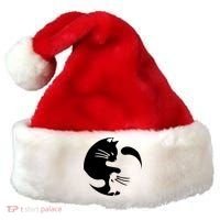 Cat Yin Yang Peace Loving Interconnected Great Gift Idea Meaningful Gift Santa Hat thumb 0