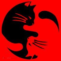 Cat Yin Yang Peace Loving Interconnected Great Gift Idea Meaningful Gift Santa Hat thumb 1