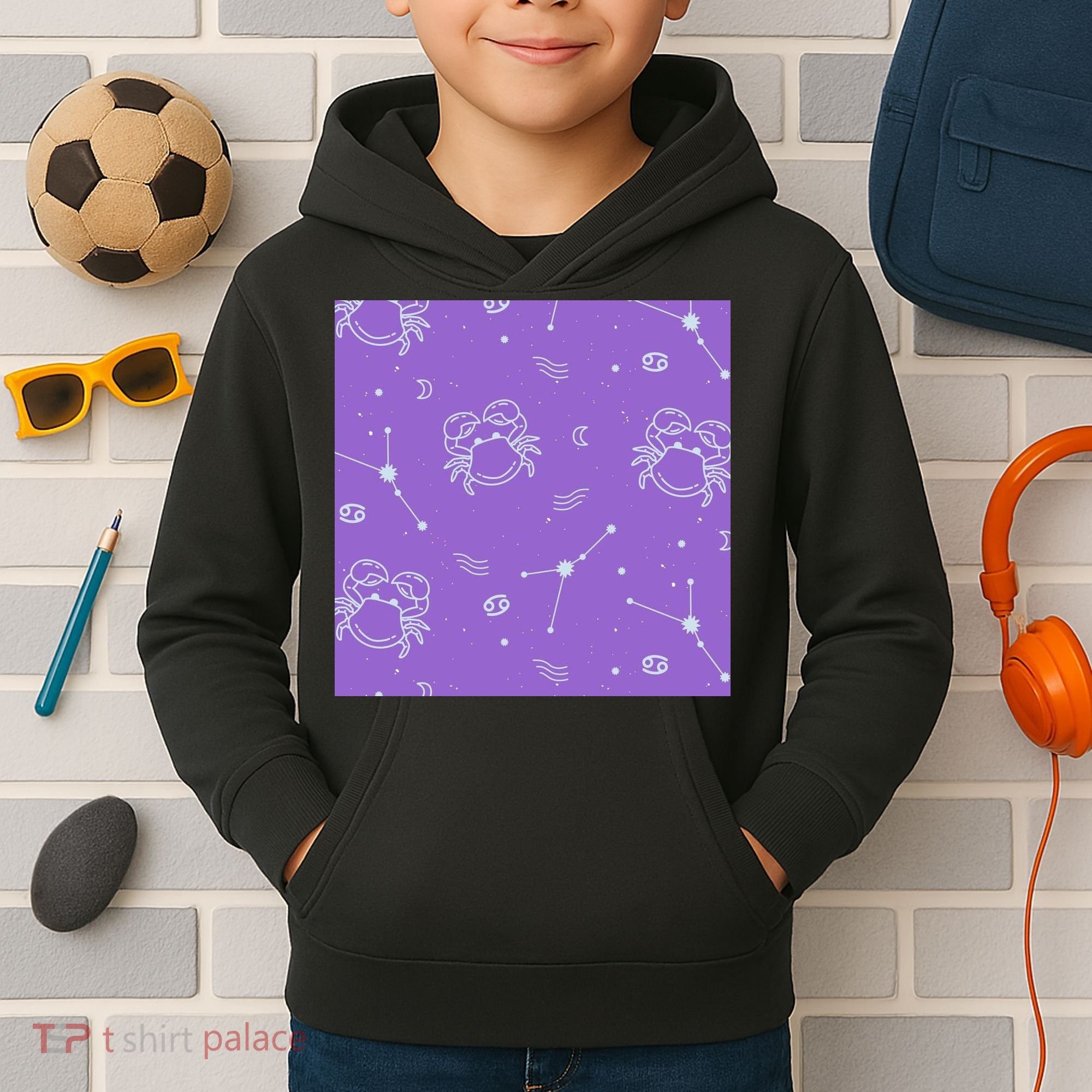 Cancer Zodiac Astrology Kids Hoodie