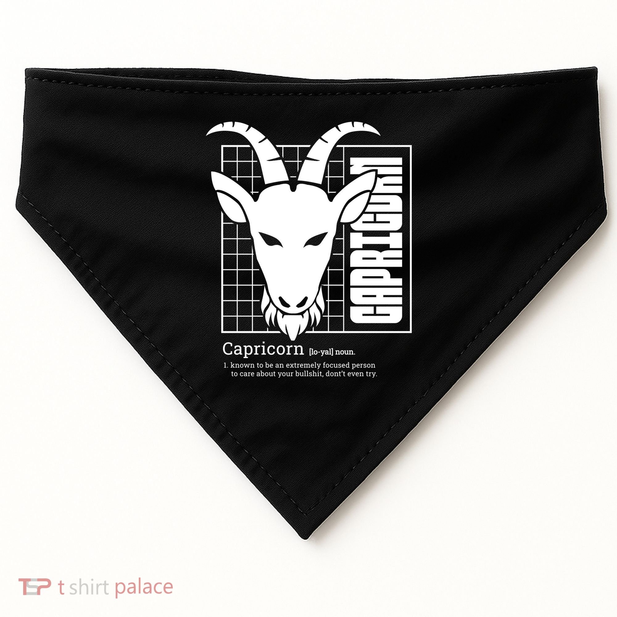 Capricorn Zodiac Definition USA-Made Doggie Bandana
