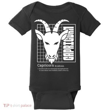 Capricorn Zodiac Definition Baby Bodysuit