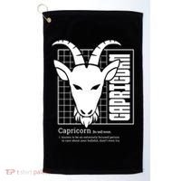 Capricorn Zodiac Definition Golf Towel thumb 0