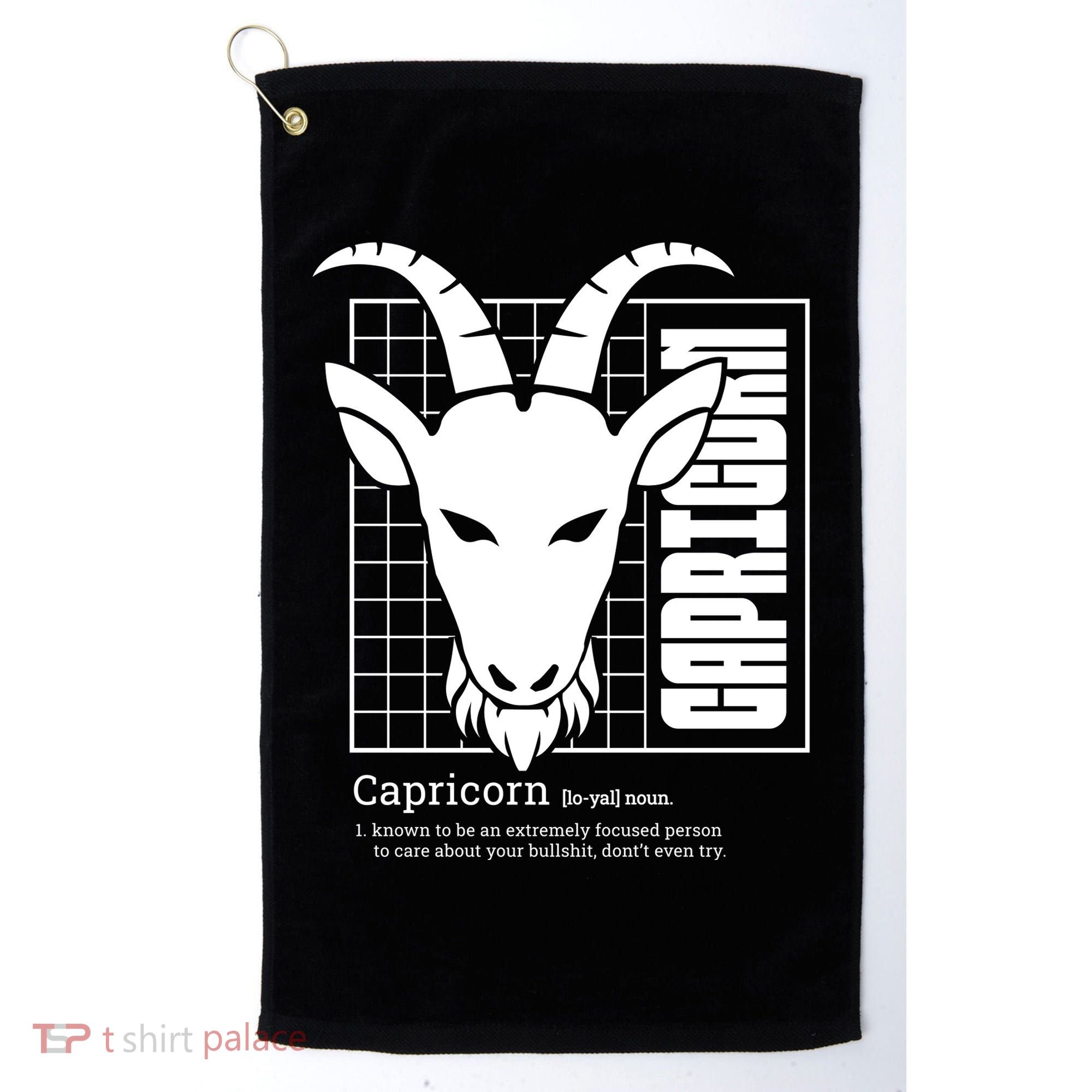 Capricorn Zodiac Definition Golf Towel