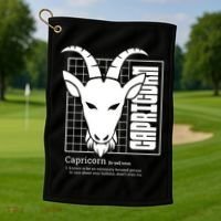Capricorn Zodiac Definition Golf Towel thumb 1