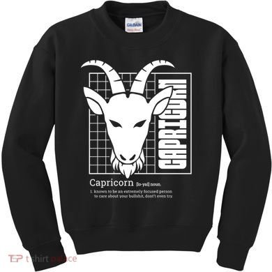 Capricorn Zodiac Definition Kids Sweatshirt