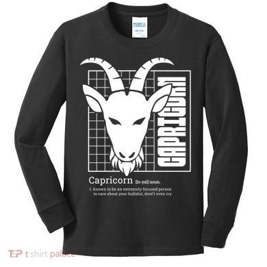 Capricorn Zodiac Definition Kids Long Sleeve Shirt