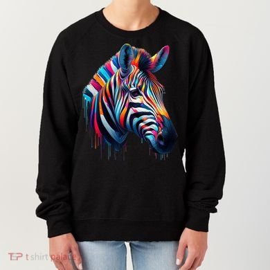 Colorful Zebra Dripping Women's Sweatshirt