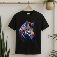 Colorful Zebra Dripping T-Shirt thumb 2